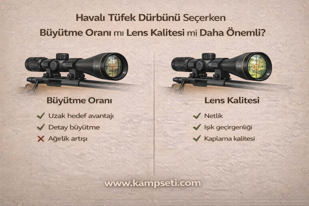 Havalı Tüfek Dürbünü Seçerken Büyütme Oranı mı Lens Kalitesi mi Daha Önemli?