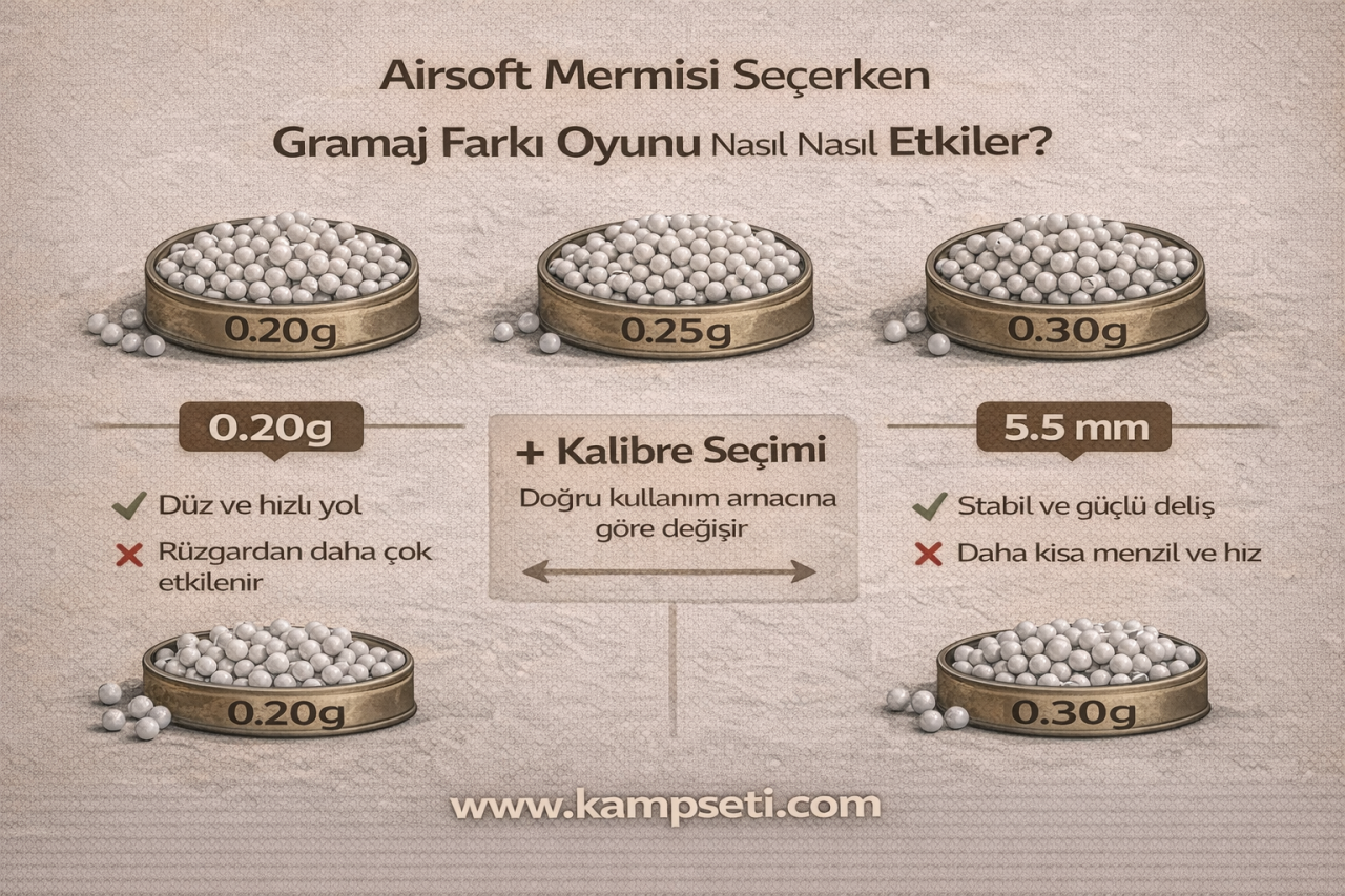 Airsoft Mermisi Seçerken Gramaj Farkı Oyunu Nasıl Etkiler?