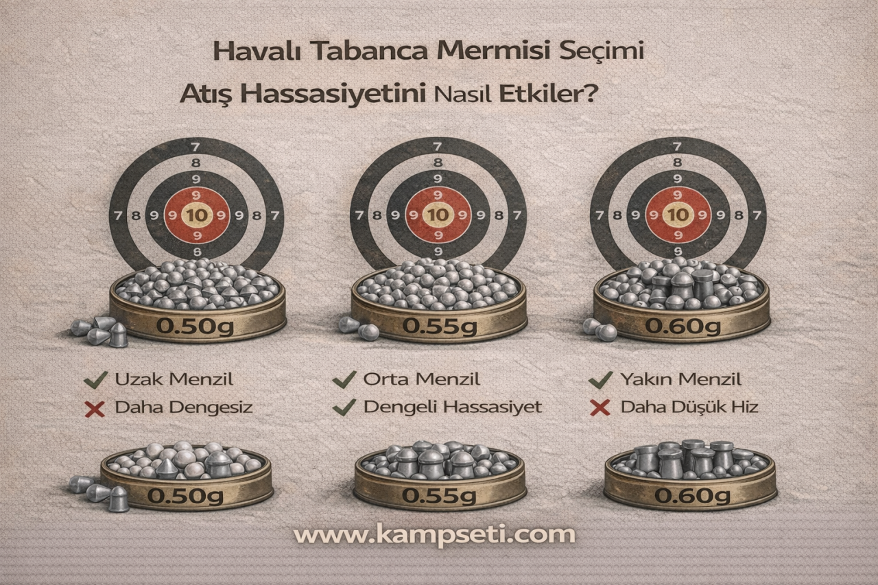 Havalı Tabanca Mermisi Seçimi Atış Hassasiyetini Nasıl Etkiler