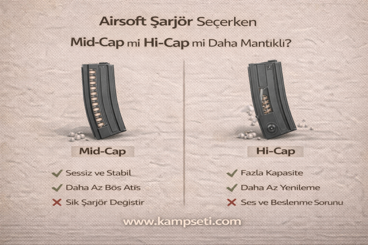 Airsoft Şarjör Seçerken Mid-Cap mi Hi-Cap mi Daha Mantıklı