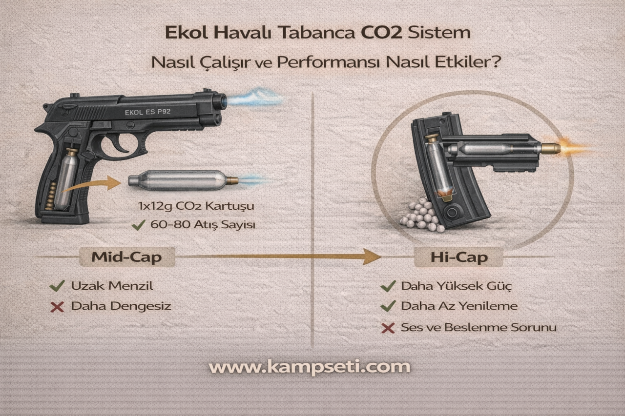 Ekol Havalı Tabanca CO2 Sistem Nasıl Çalışır ve Performansı Nasıl Etkiler