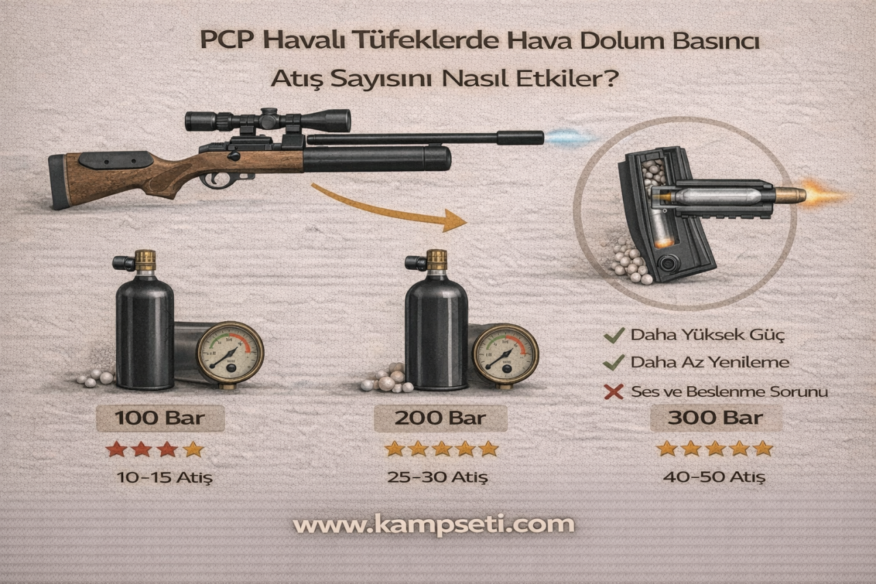 PCP Havalı Tüfeklerde Hava Dolum Basıncı Atış Sayısını Nasıl Etkiler