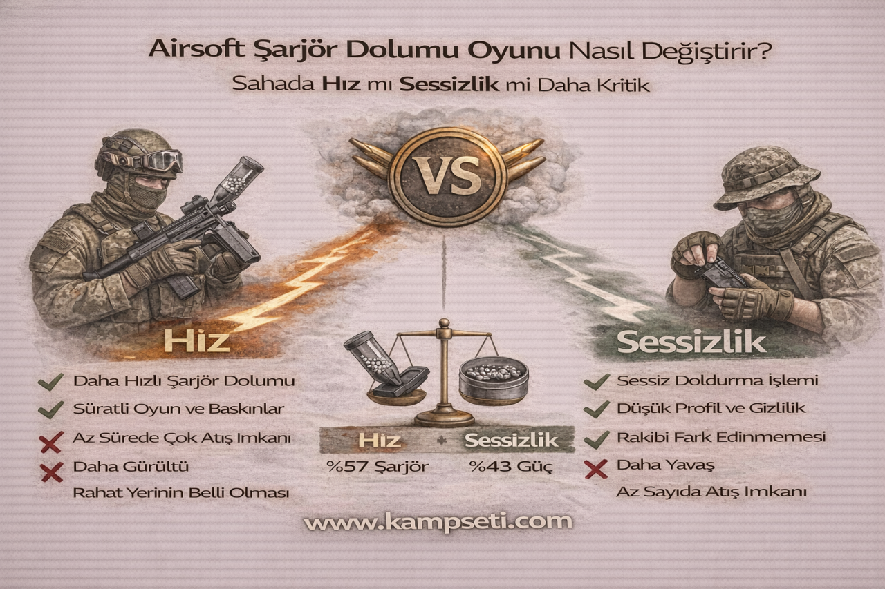 Airsoft Şarjör Dolumu Oyunu Nasıl Değiştirir? Sahada Hız mı Sessizlik mi Daha Kritik