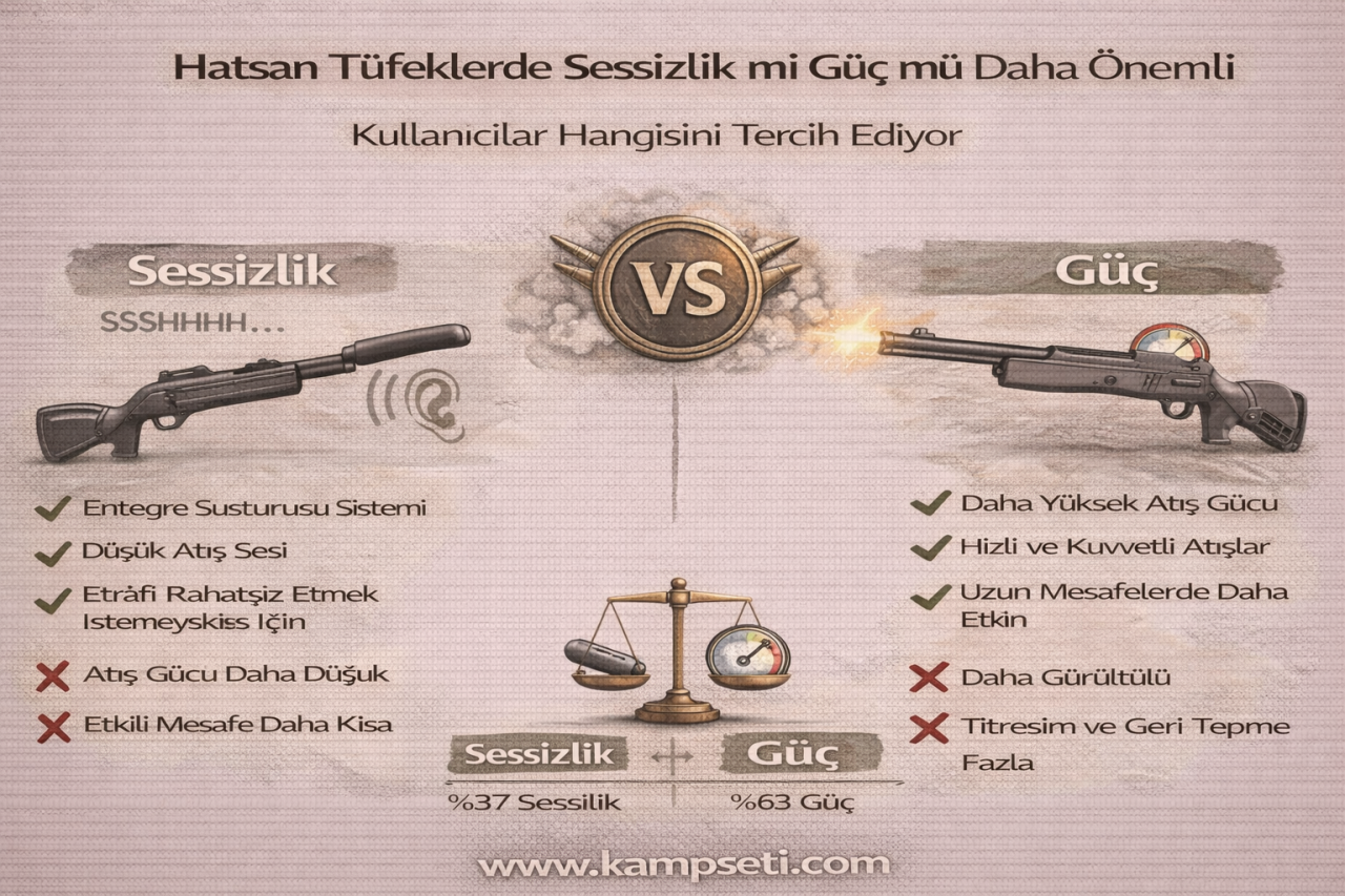 Hatsan Tüfeklerde Sessizlik mi Güç mü Daha Önemli? Kullanıcılar Hangisini Tercih Ediyor