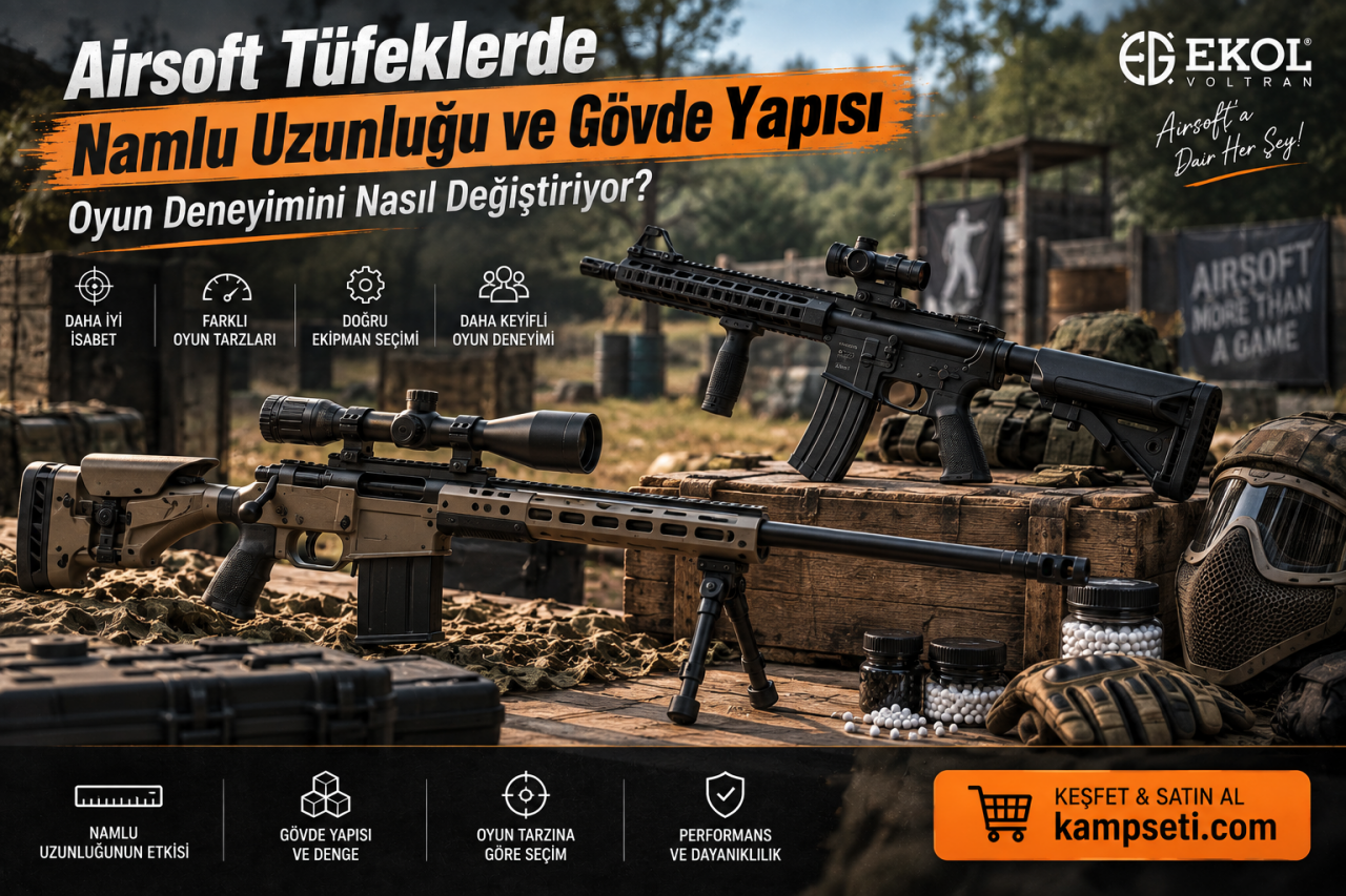 Airsoft Tüfeklerde Namlu Uzunluğu ve Gövde Yapısı Oyun Deneyimini Nasıl Değiştiriyor?
