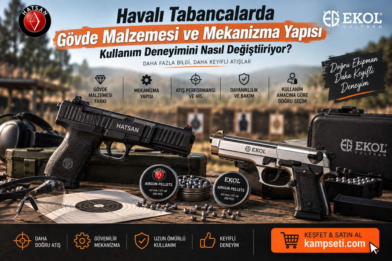 Havalı Tabancalarda Gövde Malzemesi ve Mekanizma Yapısı Kullanım Deneyimini Nasıl Değiştiriyor?