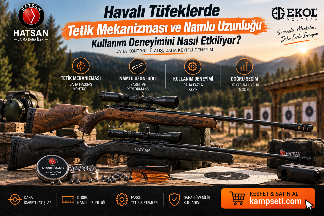 Havalı Tüfeklerde Tetik Mekanizması ve Namlu Uzunluğu Kullanım Deneyimini Nasıl Etkiliyor?