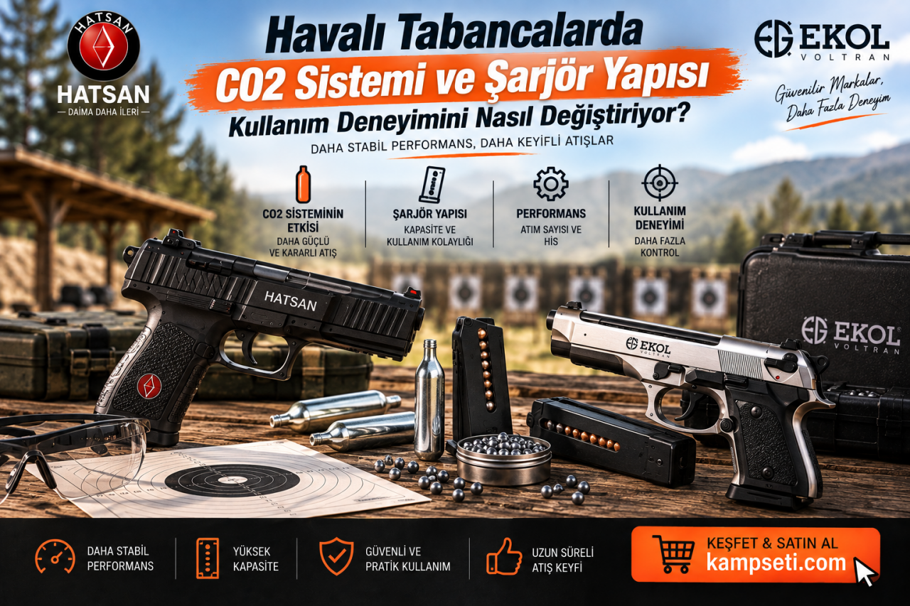 Havalı Tabancalarda CO2 Sistemi ve Şarjör Yapısı Kullanım Deneyimini Nasıl Değiştiriyor?