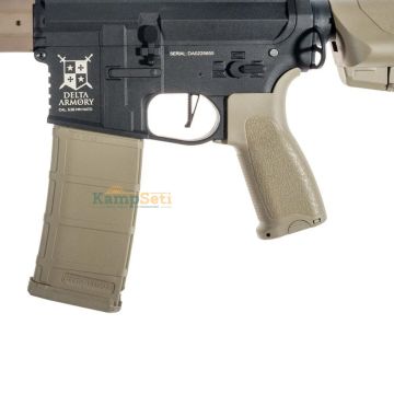 Delta Armory AR15 KeyMod 8” Bravo Airsoft Tüfek / Yarı Çöl (Pil Şarj Dahil)