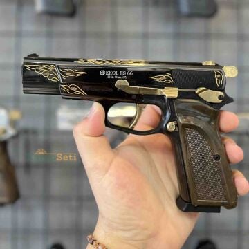 EKOL ES 66 Havalı Tabanca İşlemeli Siyah - 4.5 mm