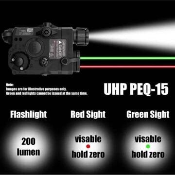 PEQ-15 LA5C Taktik Lazer ve Fener Airsoft - IR Destekli (20mm Ray Uyumlu)