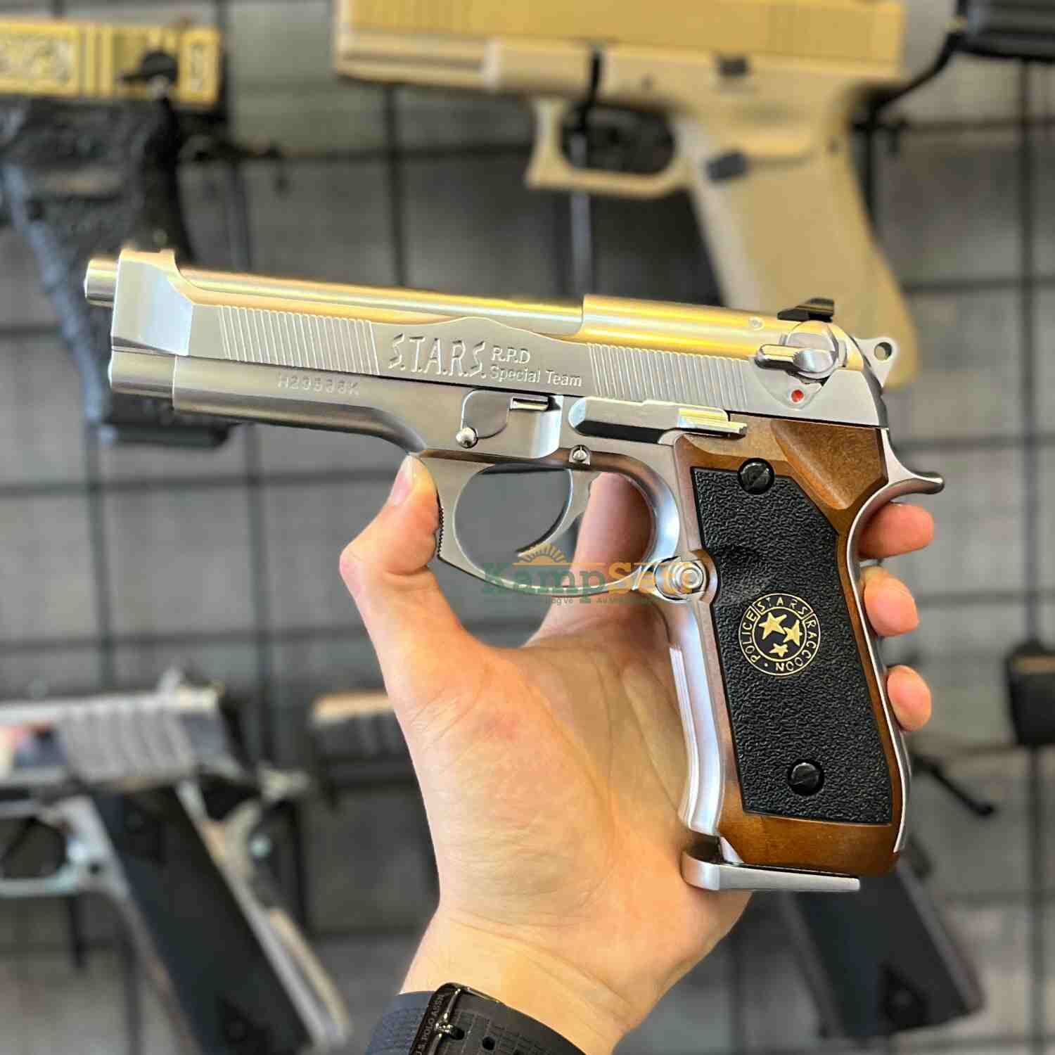 WE Samurai Edge Standard M9 Style Airsoft Tabanca - Silver