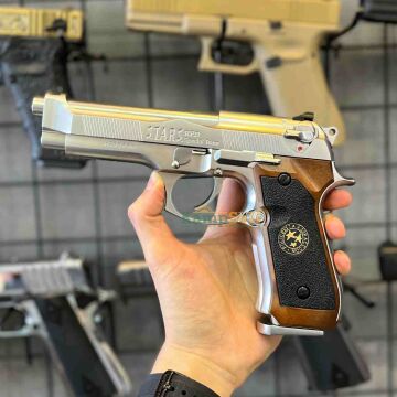 WE Samurai Edge Standard M9 Style Airsoft Tabanca - Silver