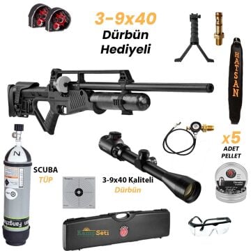 Full Set Hatsan Blitz PCP Havalı Tüfek 6.35 mm Seri Atış-Full AUTO