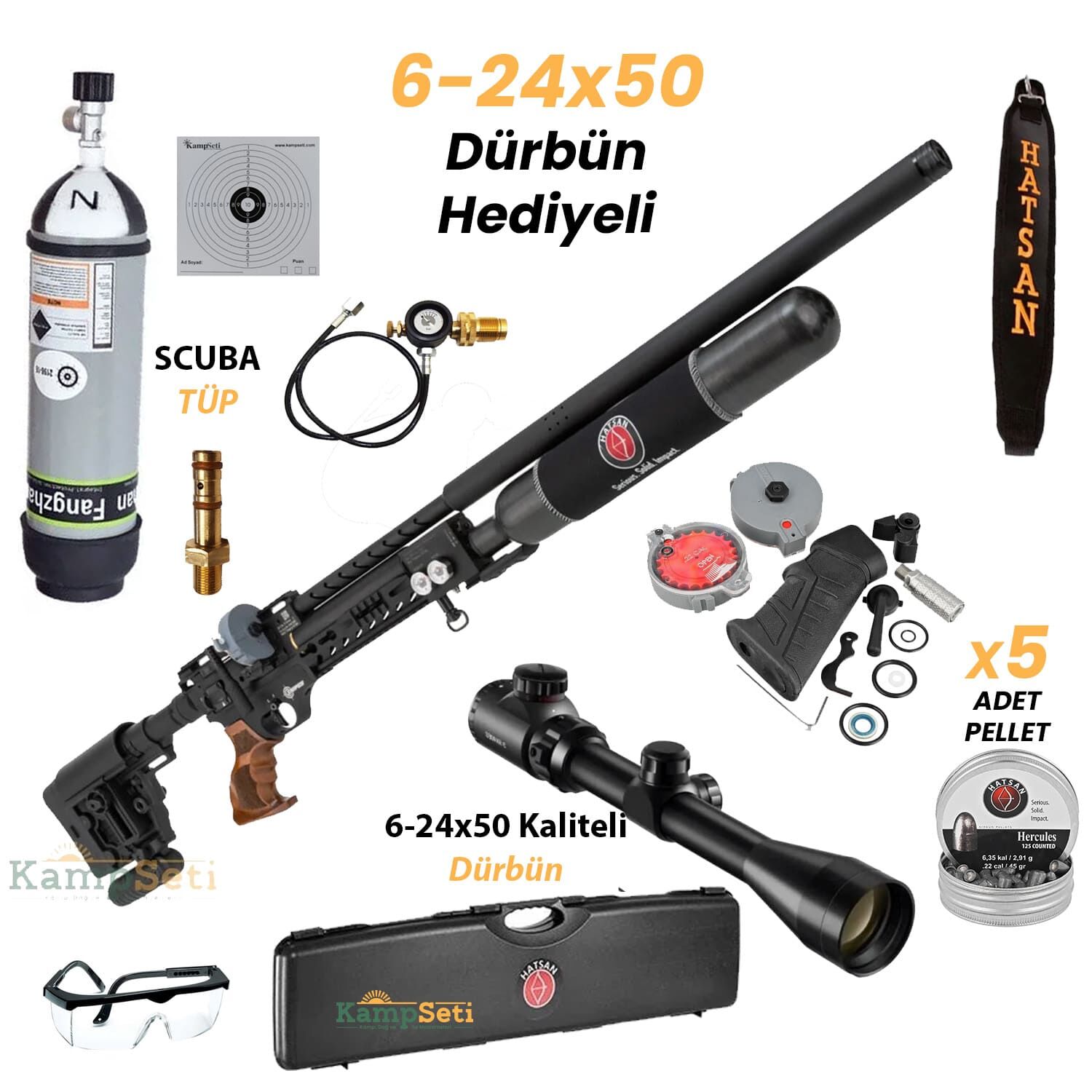 Premium Set Hatsan Factor Sniper Long PCP Havalı Tüfek