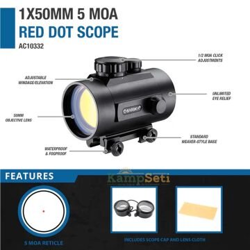 Barska 1x50mm Kırmızı Nokta Red Dot 5 MOA Nişangah