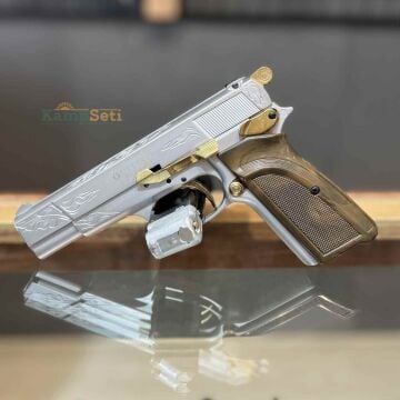 Ekol ES 66 Havalı Tabanca Mat Beyaz Altın İşlemeli 4.5mm