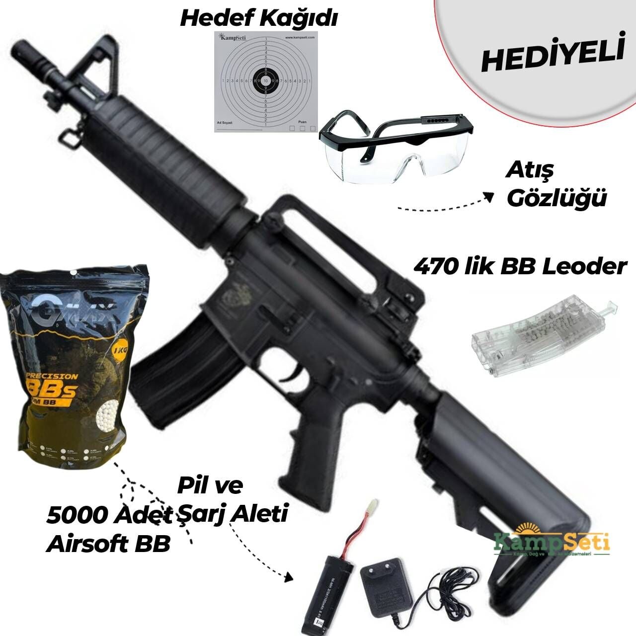 D-Boys M933 M4 Airsoft Tüfek Siyah – 300 BB Şarjörlü