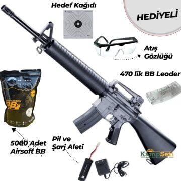 Golden Eagle A3-M16 Airsoft Tüfek (300 BB – Sabit Dipçik)