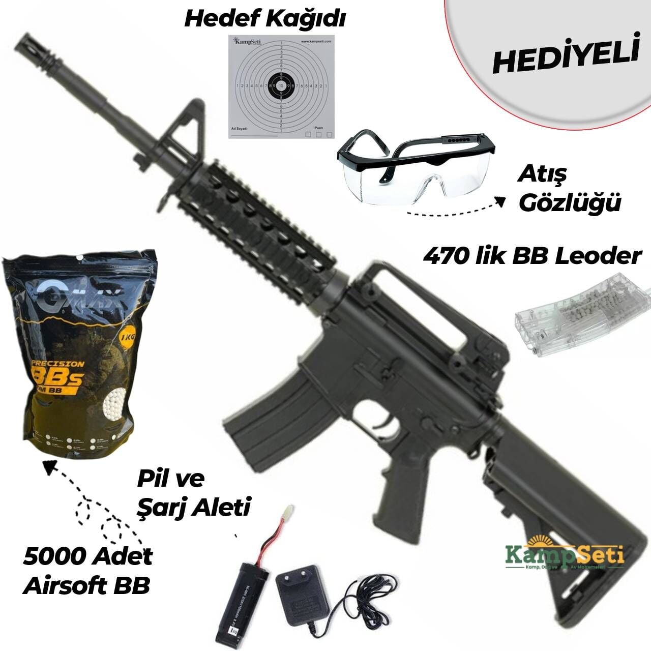 Cyma M4A1 Elektrikli Airsoft Tüfek (AEG – 300 BB Yüksek Kapasiteli)