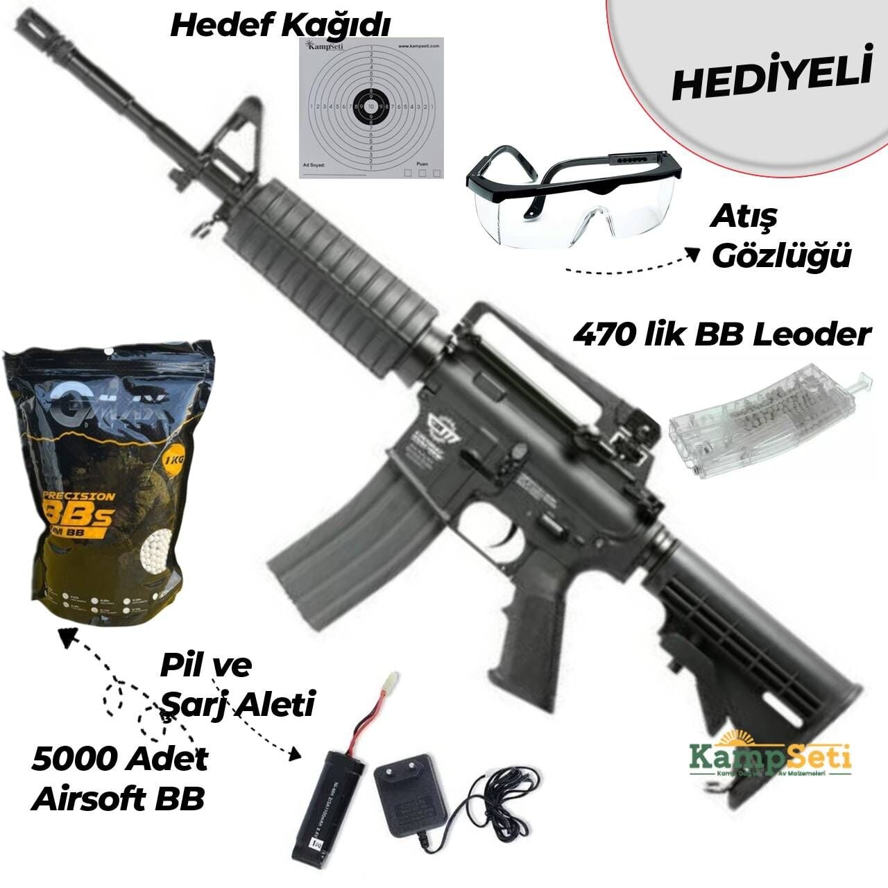G&G CM16 Karabina Airsoft Tüfek Siyah – 450 BB