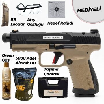 Canik TP9 Elite Combat Airsoft Tabanca Siyah Çöl Green Gas
