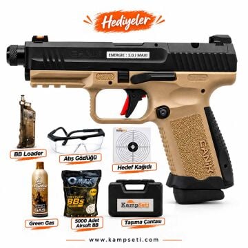 Canik TP9 Elite Combat Airsoft Tabanca Siyah Çöl Green Gas