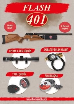 Hatsan Flash 401 Ağaç Combo PCP Havalı Tüfek
