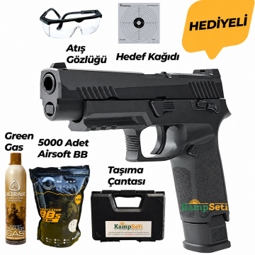 Sig Sauer ProForce P320 M17 GBB Airsoft Tabanca Green Gas Siyah