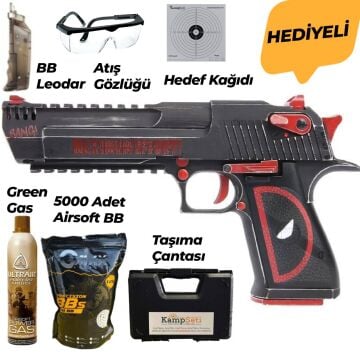Cybergun Desert Eagle Raylı Deadpool Edition L.50AE GBB Airsoft Tabanca