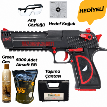 Cybergun Desert Eagle Raylı Deadpool Edition L.50AE GBB Airsoft Tabanca