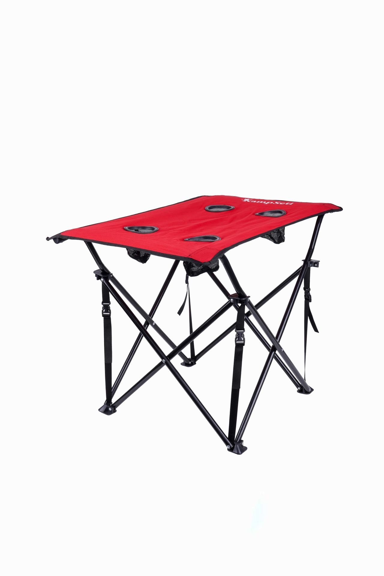 KampSeti Katlanır Kamp Piknik Masası Kumaş Kırmızı