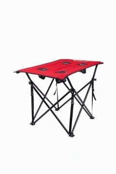 KampSeti Katlanır Kamp Piknik Masası Kumaş Kırmızı