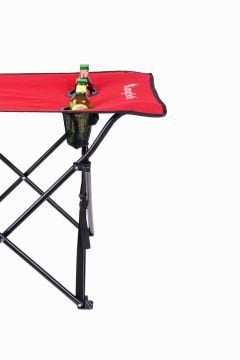 KampSeti Katlanır Kamp Piknik Masası Kumaş Kırmızı