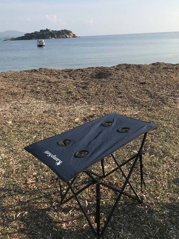 KampSeti Katlanır Kamp Piknik Masası Kumaş Mavi
