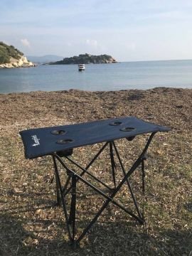 KampSeti Katlanır Kamp Piknik Masası Kumaş Mavi