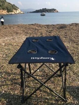 KampSeti Katlanır Kamp Piknik Masası Kumaş Mavi