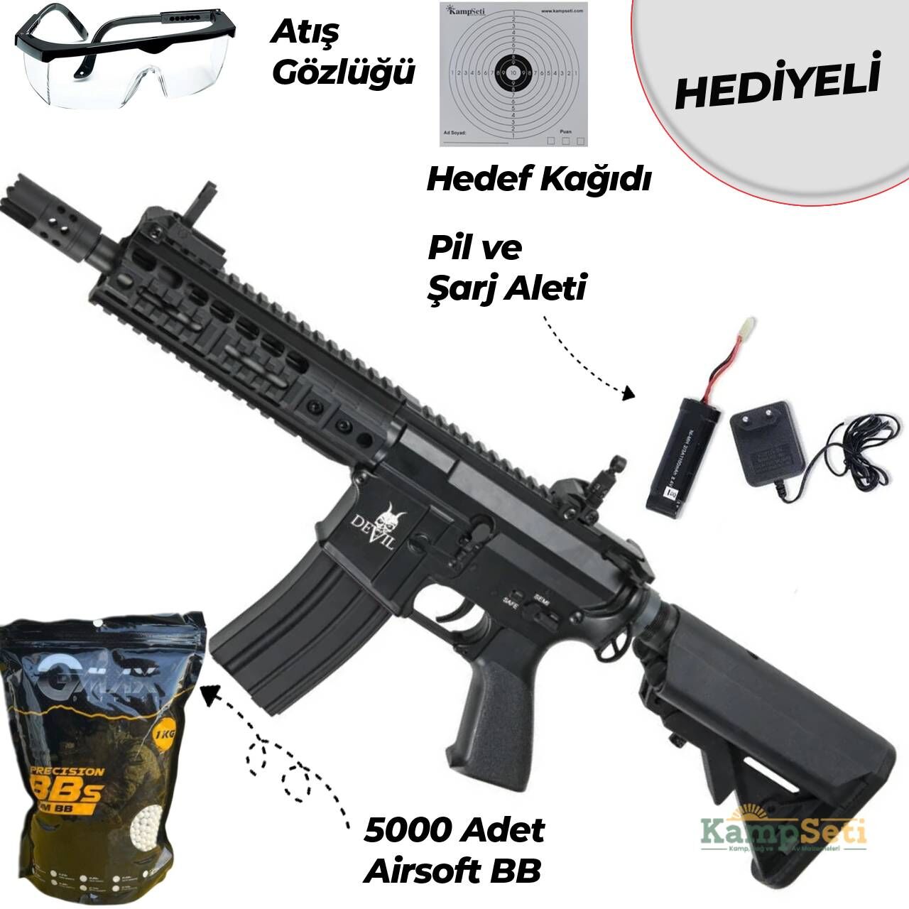 ASG M15 DEVIL CQB 7'' Full Metal AEG Airsoft Tüfek