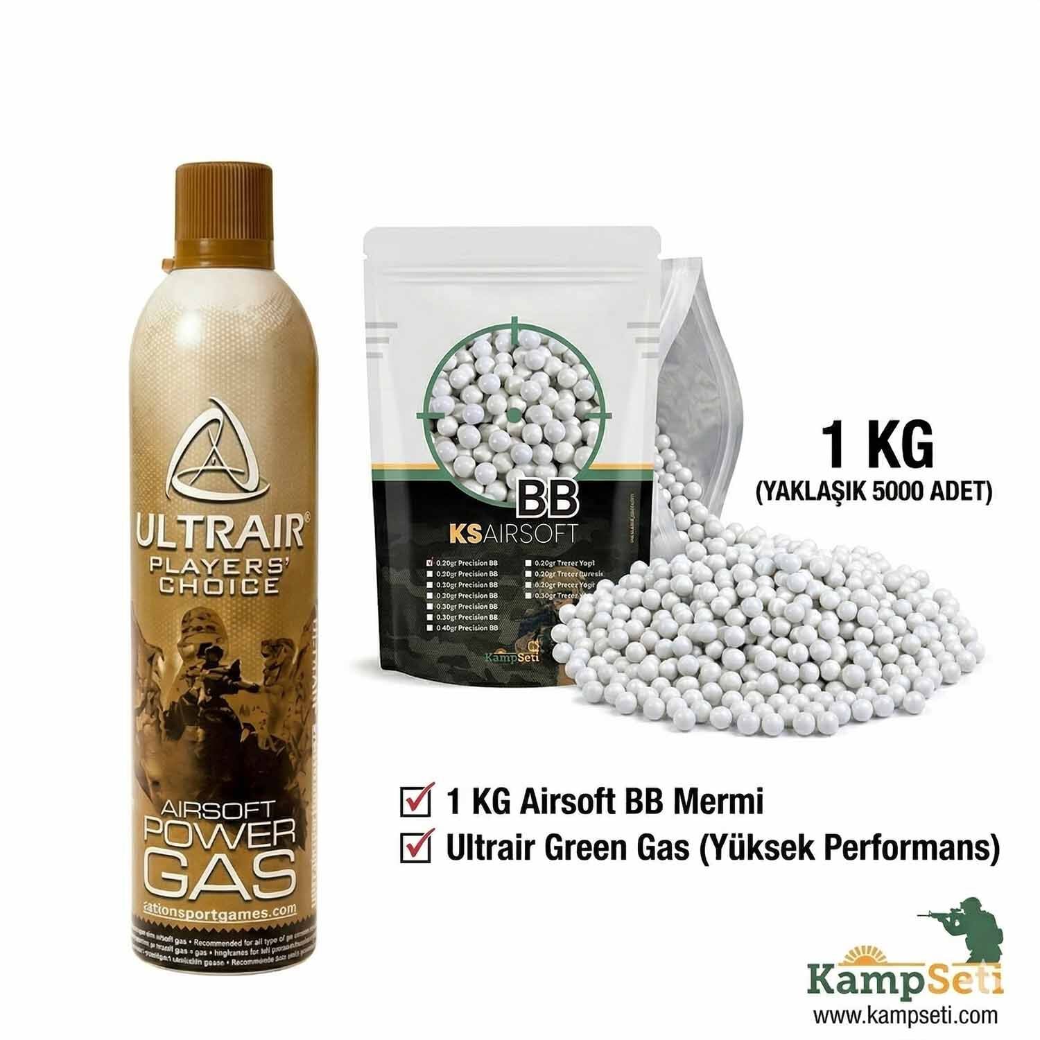 KS Airsoft BB Mermi + Green Gas 570ML