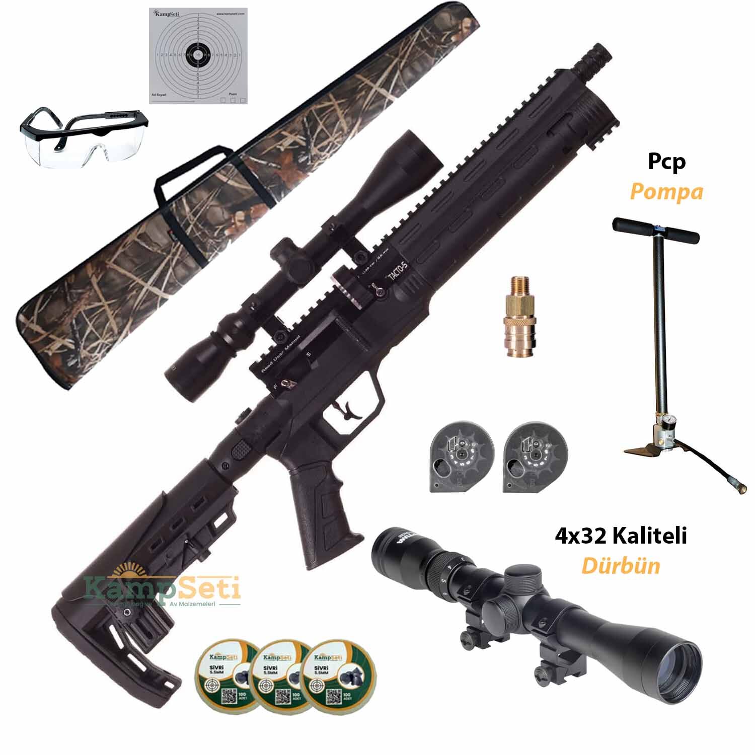 Full Set Niksan Tacto-S PCP Havalı Tüfek - Kamp Seti