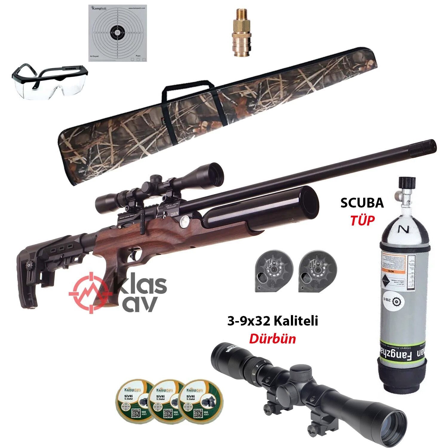 Full Set Niksan Ozark TW Ağaç PCP Havalı Tüfek