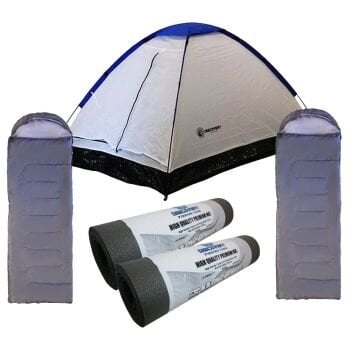 KampSeti Çadır 2 Adet Uyku Tulumu ve 2 Adet Mat Seti