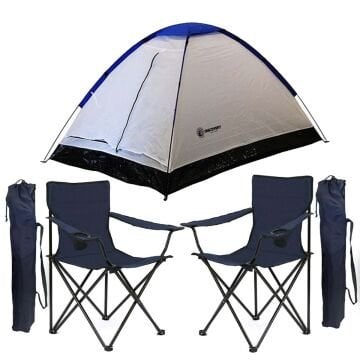 KampSeti Çadır ve 2 Adet Kamp Sandalyesi Seti