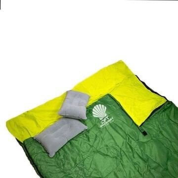 Kampseti Yeşil 3 Kişilik Çadır 2 kişilik Uyku Tulumu ve 2 Yastık Seti