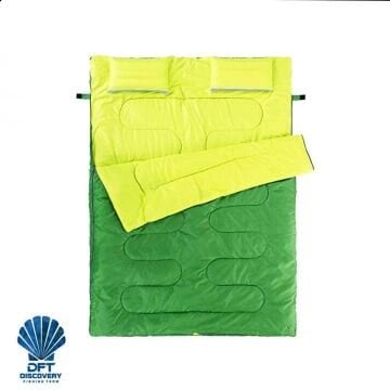 Kampseti Yeşil 3 Kişilik Çadır 2 kişilik Uyku Tulumu ve 2 Yastık Seti