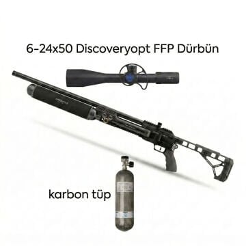 Premium Set Huğlu Effecto Spark Pro CR700 PCP Havalı Tüfek Siyah