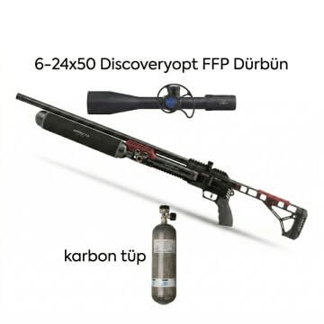 Premium Set Huğlu Effecto Spark Pro CR700 PCP Havalı Tüfek Kırmızı