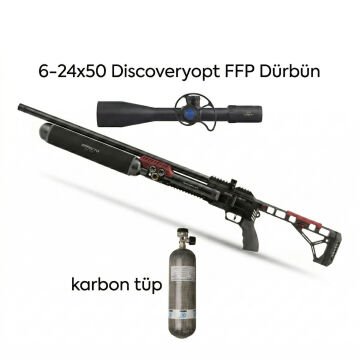 Premium Set Huğlu Effecto Spark Pro CR700 PCP Havalı Tüfek Kırmızı