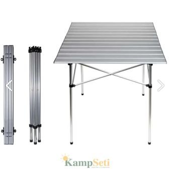 KampSeti 2 Adet Mavi Kamp Sandalyesi-Kamp Masası Seti