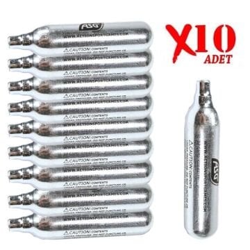 10 Adet ASG 12 Gram CO2 Havalı Tabanca Tüpü